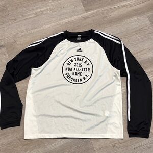 adidas Black and White Long Sleeve Tee